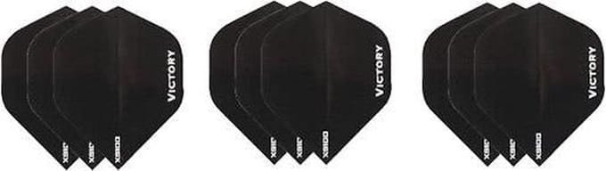 3 sets (9 stuks) Super Sterke Zwarte Poly XS100 - flights - dartflights