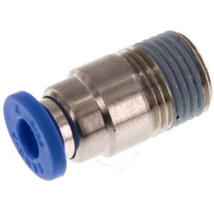 4mm x R1/8'' Messing/PA 66 Insteekfitting buitendraad Binnenzeskant NBR [5 Stuks]