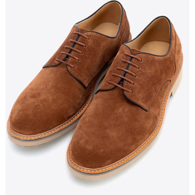 Wittchen Heren Bruine Suède Leren Derby Schoenen