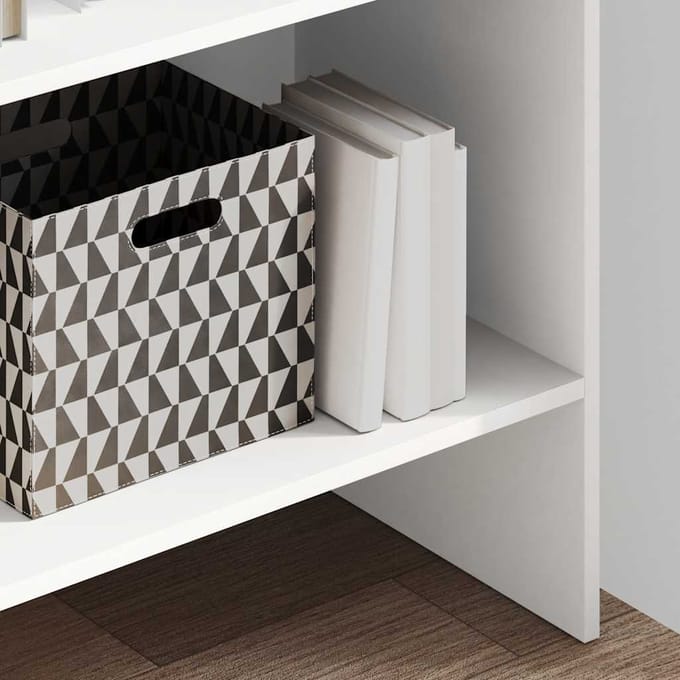 vidaXL - Boekenkast - 60x35x180 - cm - bewerkt - hout - wit