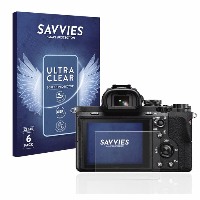 Savvies - Screenprotector voor Sony Alpha 7 II (ILCE-7M2) - Folie Beschermfolie transparant 6 Stuks