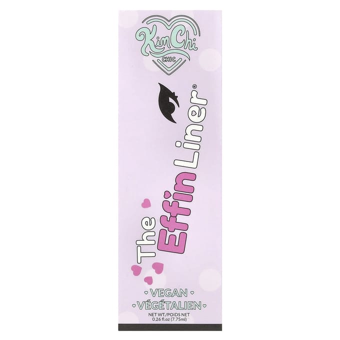 KimChi Chic Beauty, The Effin Liner®, Liquid Liner, 01, Noir x Noir, 0.26 fl oz (7.75 ml) white