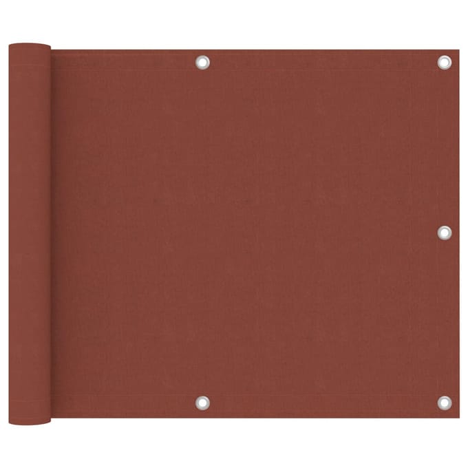 vidaXL - Balkonscherm - 75x500 - cm - oxford - stof - terracotta