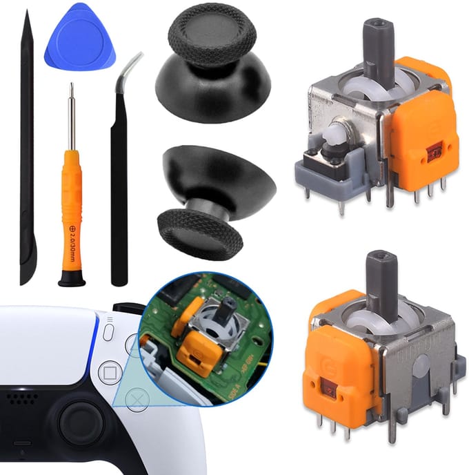 Vervangingsset voor Hall-sensor-joystick voor PS5-controllers