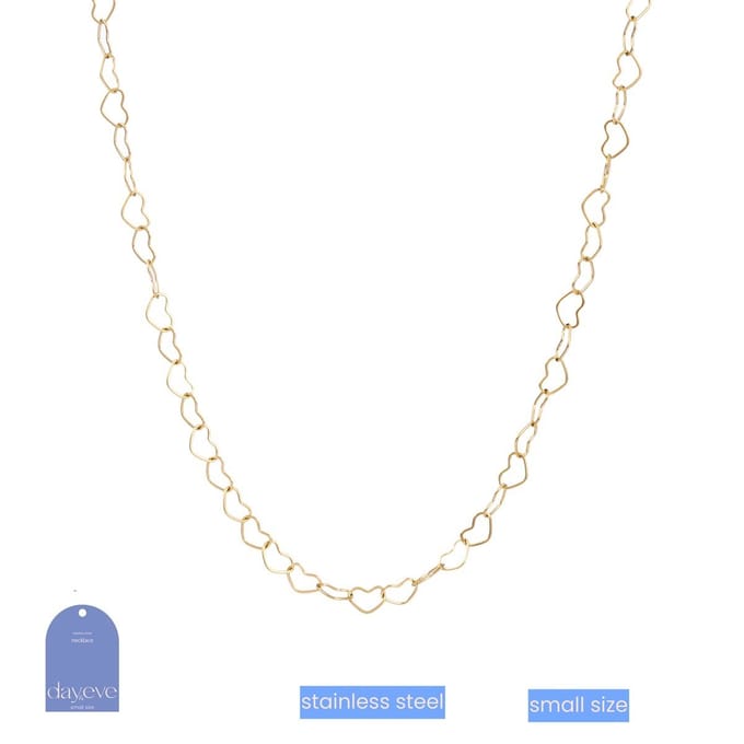 Go Dutch Label Collier hartjes chain Goud