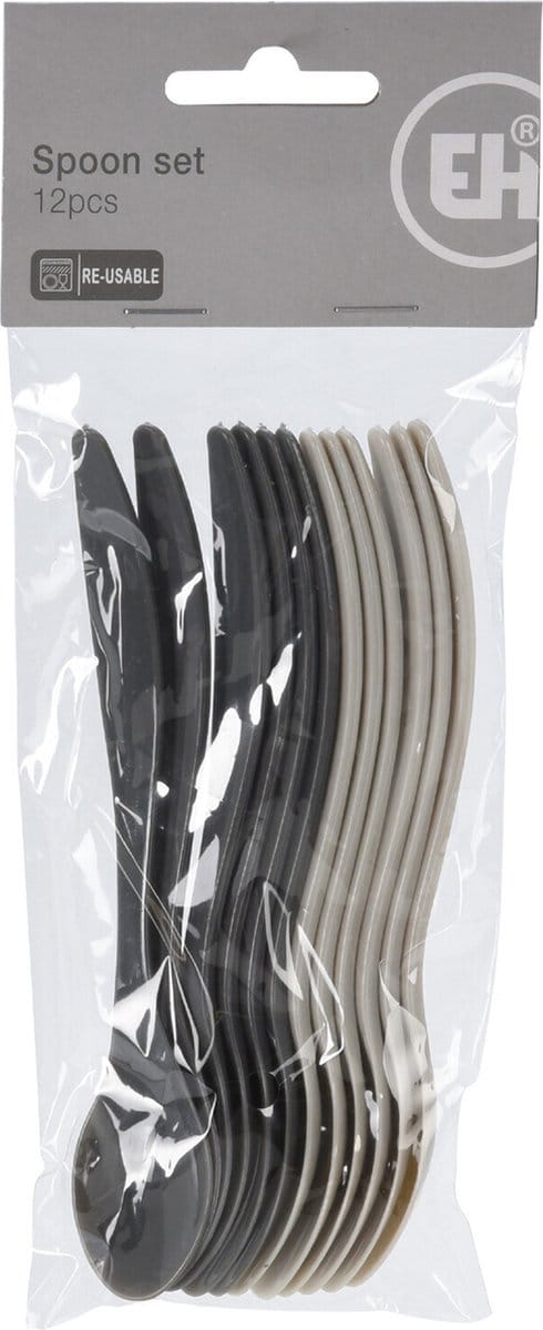 Excellent Houseware Eierlepels - 36 stuks - kunststof - 14 cm