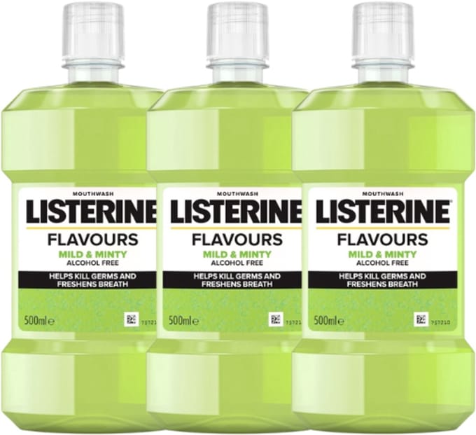 Listerine Mild & Minty Mondwater - 3 x 500 ml