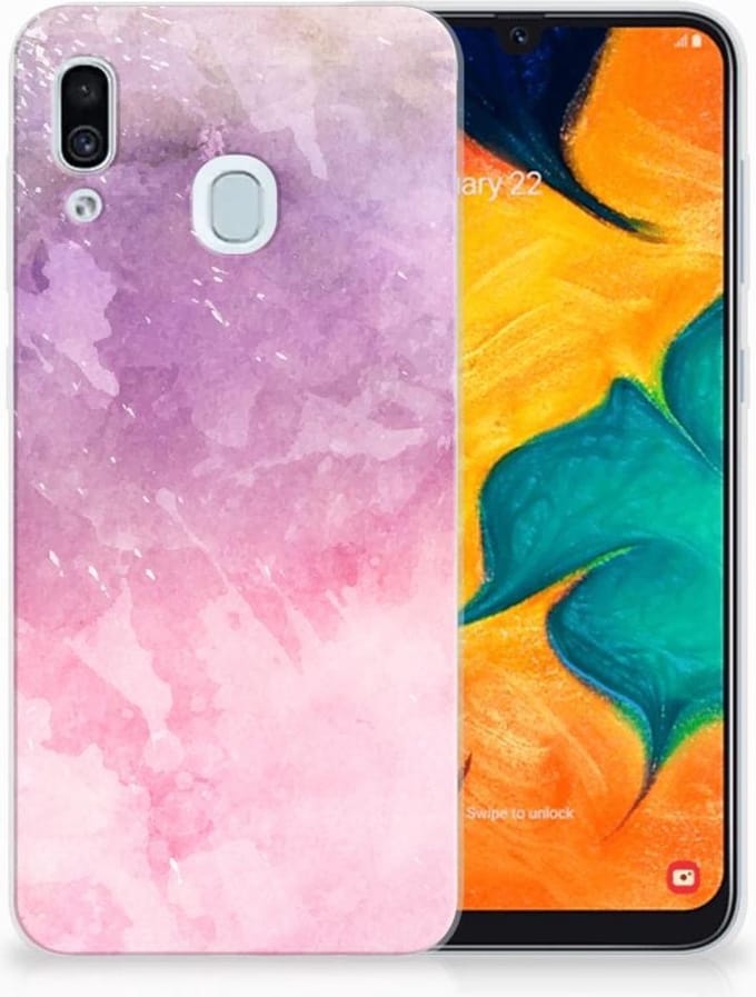 Hoesje maken Samsung Galaxy A30 Pink Purple Paint