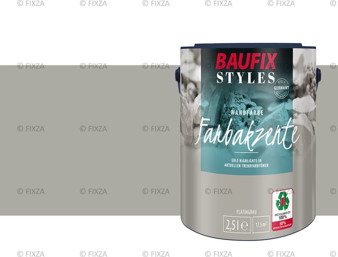 BAUFIX Styles Colour Accents platinagrijs 2,5 Liter