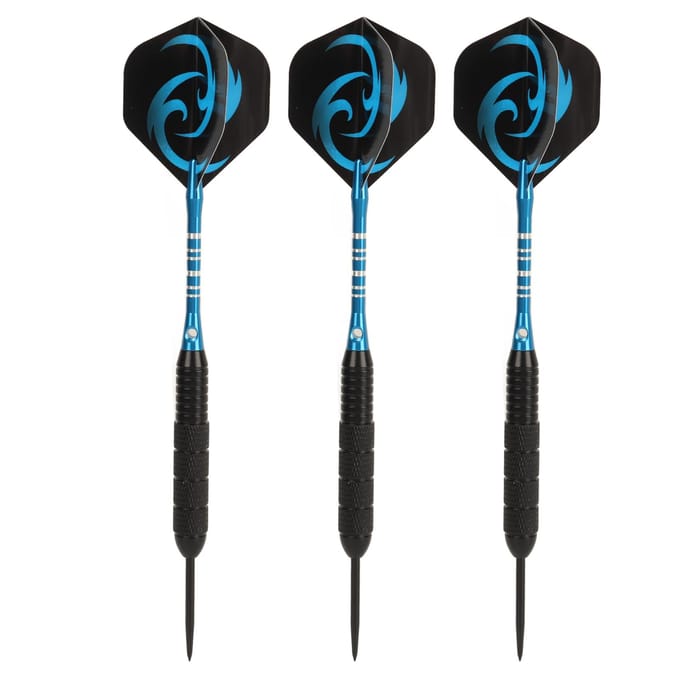 Stalen Punt Darts Set Punt Metalen Punt Anti-Slip Lichtgewicht Flight Professionele Darts voor Dartbord Thuisbar blauw