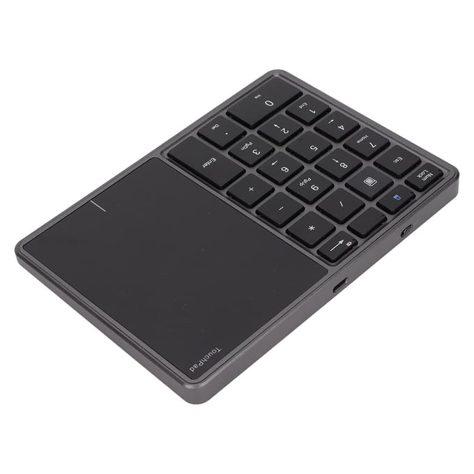 Draadloos Numeriek Toetsenbord Touchpad Ontwerp 22 Toetsen 2.4G Dual Mode Verbinding Type C Interface Laptop grijs