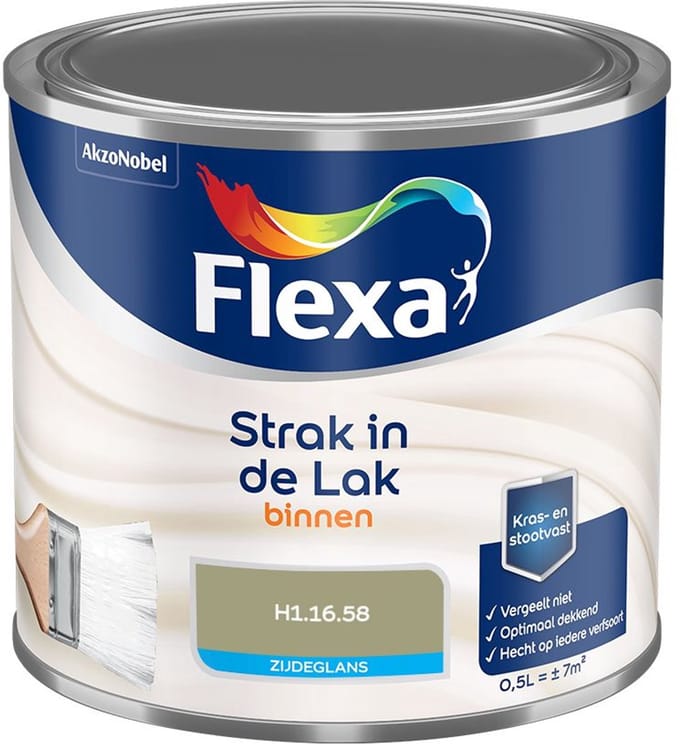 Flexa - Strak In De Lak Binnenlak Zijdeglans - H1.16.58 - Mengverf - 500 Ml