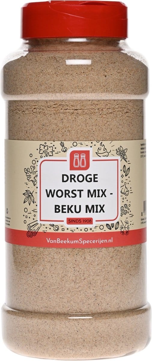 Van Beekum Specerijen - Droge Worst Mix - Beku Mix - Strooibus 600 Gram