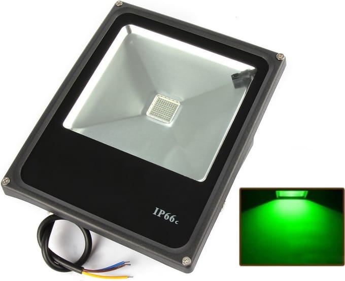 LED Bouwlamp / Schijnwerper Groen - 30 Watt - Plat - Buitenverlichting