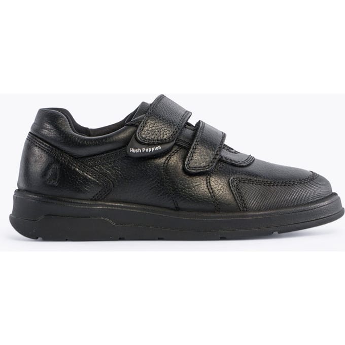 Hush Puppies Ryan SNR Leren Zwarte Schoenen Voor Jongens