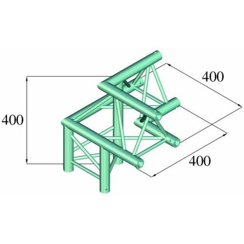 Alutruss DECOLOCK DQ3-PAL32 Driehoek truss 3-voudige hoek 90 °