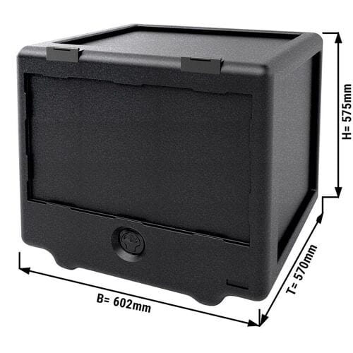 GGM Gastro Thermobox - Frontlader - 100 Liter - für Roller & Fahrräder Zwart