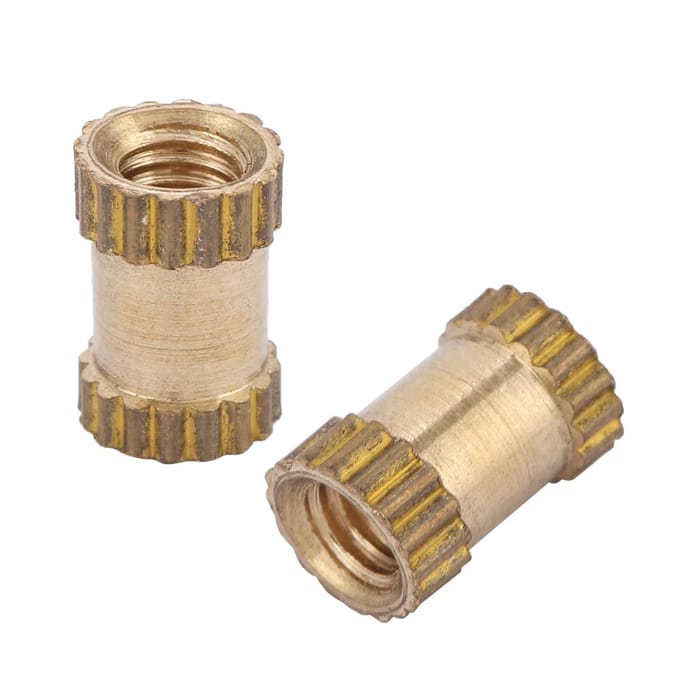 M2.5 Messing Cilinder Gekartelde Ronde Ingevormde Insert Ingebedde Moeren (M2.5*6*3.5; 50 stuks)