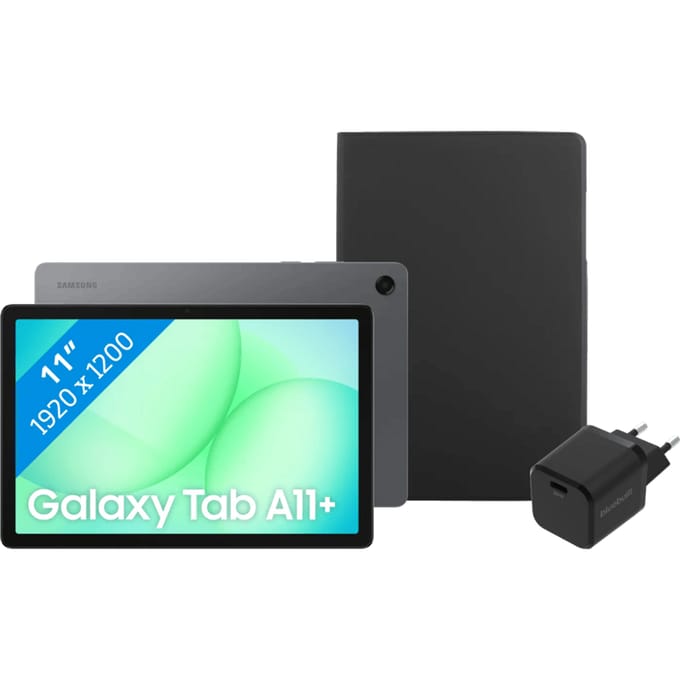 Samsung Galaxy Tab A11 Plus 11 inch 256GB Wifi + 5G Grijs + Basis accessoirepakket