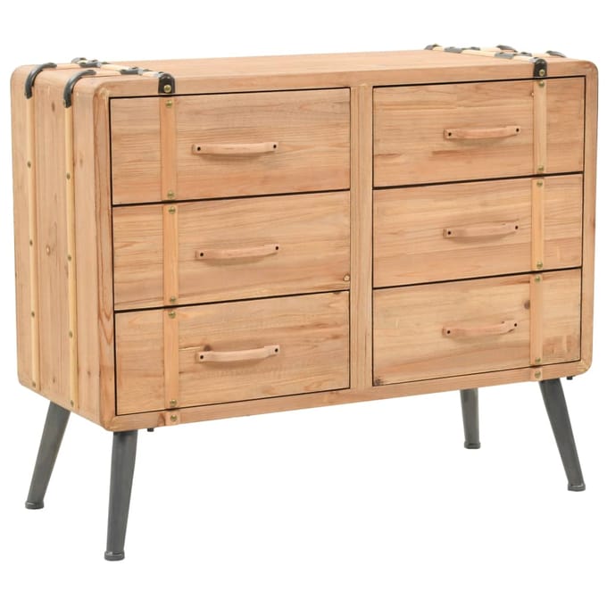 vidaXL - Ladekast - 91x35x73 - cm - massief - vurenhout