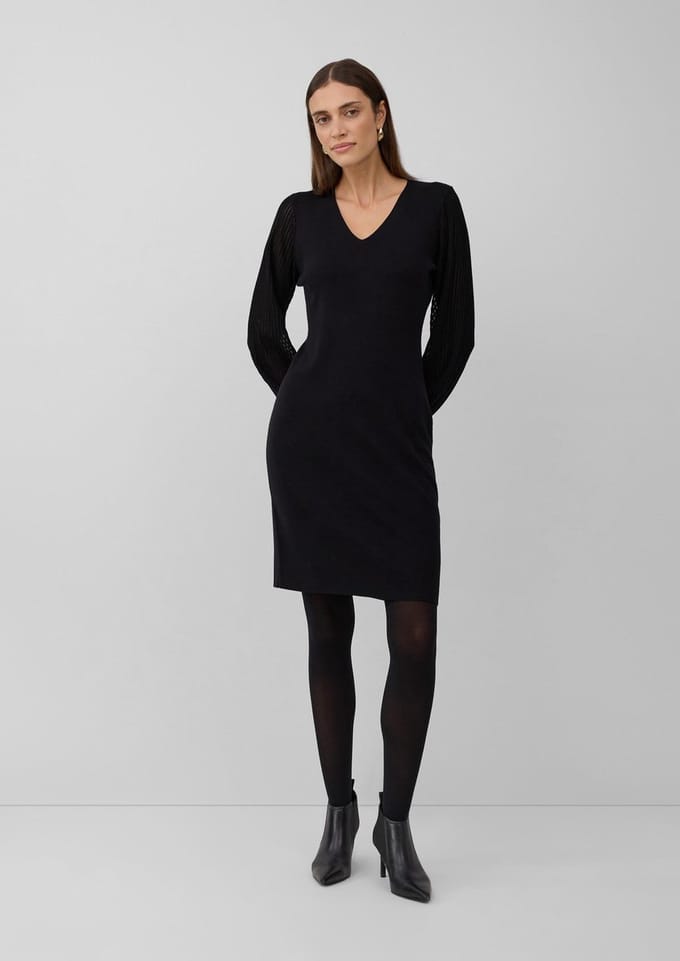 s.Oliver  Dresses Black Größe: 46 | Midikleider Outlet | Damen | Schwarz