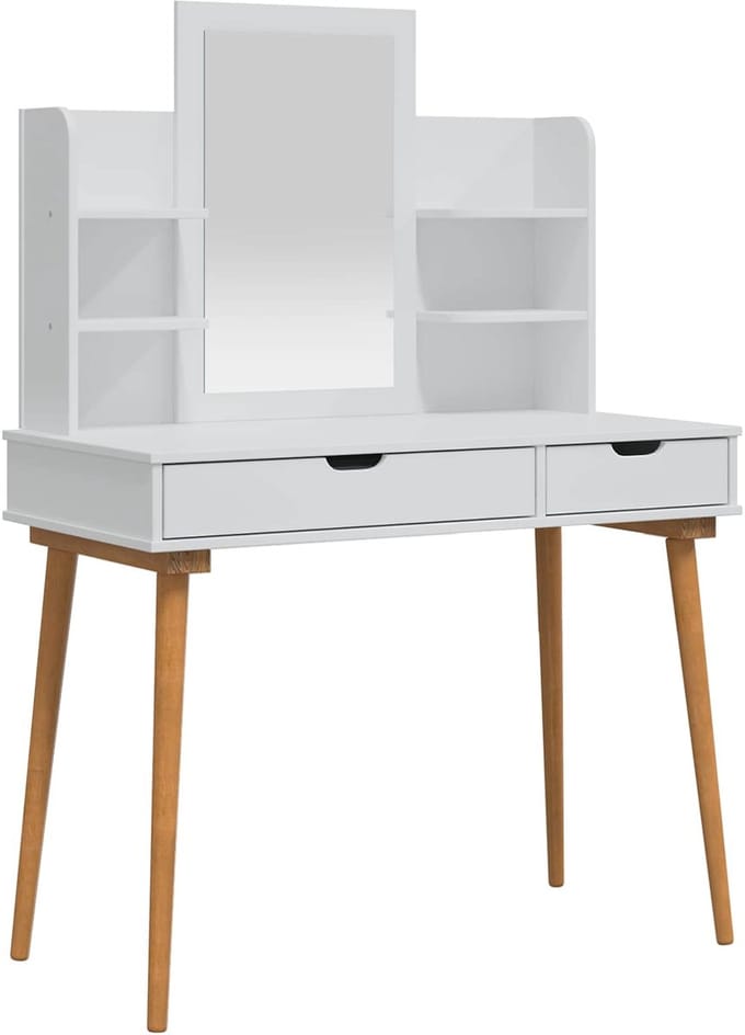 vidaXL - Kaptafelset - FAUSKE - 4 - st - Wit - 100 - x - 50 - x - 143 - cm