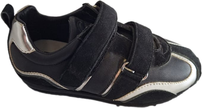 D&G VELCRO SNEAKER IN BLACK LEER EN SUEDE SIZE 39