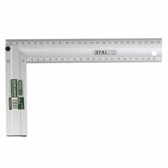 Stalco Serie - Aluminium Hoekmeter - 45° en 90° - 250mm - Schaalverdeling