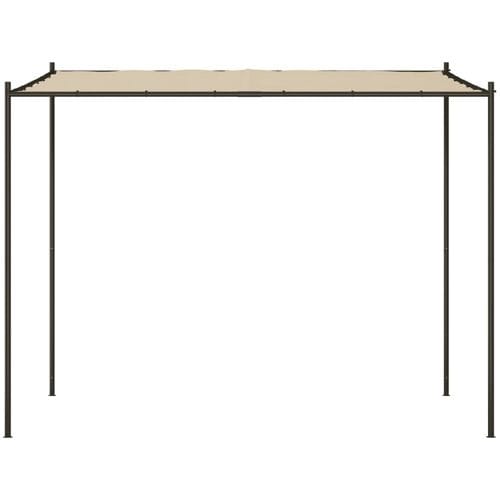 vidaXL - Prieel - 3x3 - m - 180 - g/m² - stof - en - staal - beige