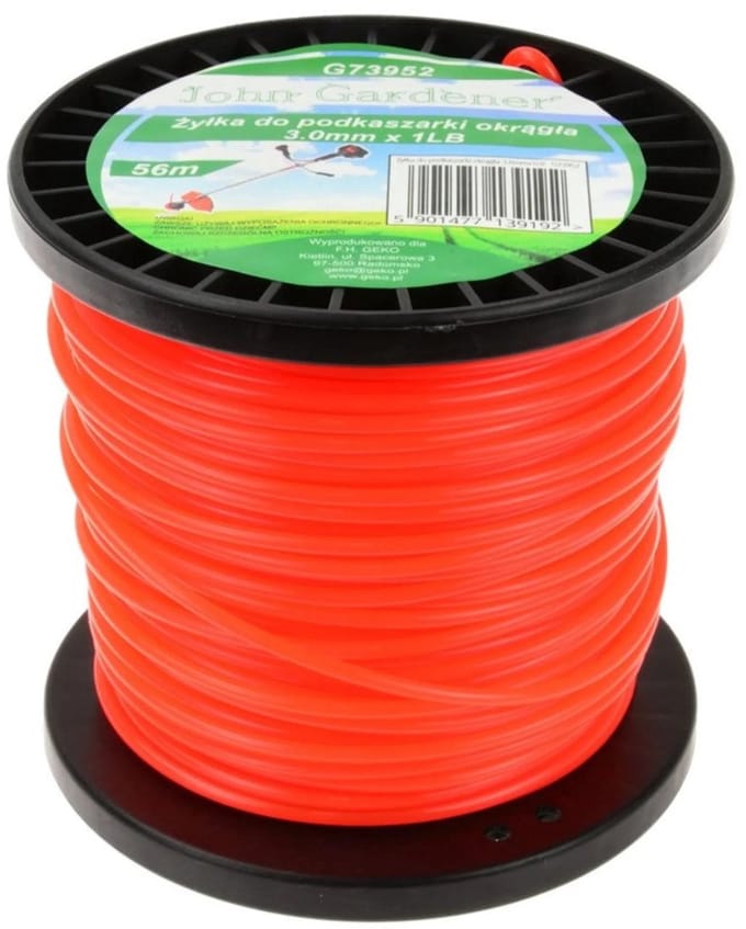 John Gardener Ronde nylondraad - 3,0 mm - 56 m - Duurzaam kunststof