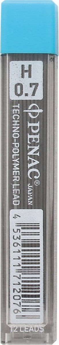 Penac Hi-Tec Polymer - Leads vulpotlood vulling - 0.7mm - Navulling - H - koker 12 stuks
