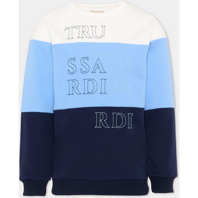 blauw-wit baby sweatshirt