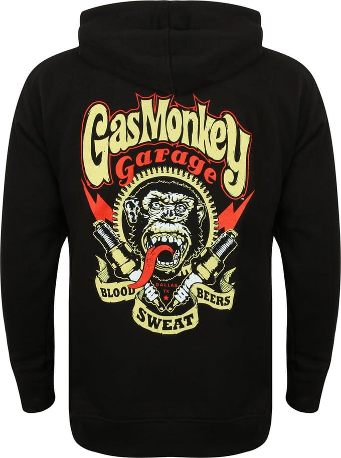 Gas Monkey Garage Hoodie Sparkplugs Zwart