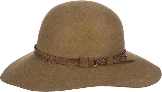 Hatland - Wollen hoed voor dames - Leonora - Beige - maat L (59CM)