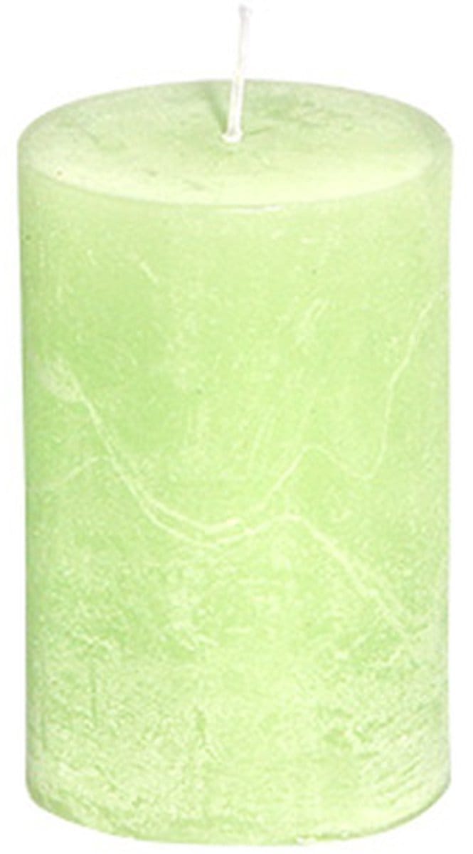 Kaars limoengroen effen gekleurd 60mm x 80mm 4 st, 4 Stück