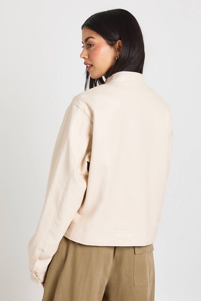 boohoo Dames Kunstleren Knoopjas | Steen | Maat: 36