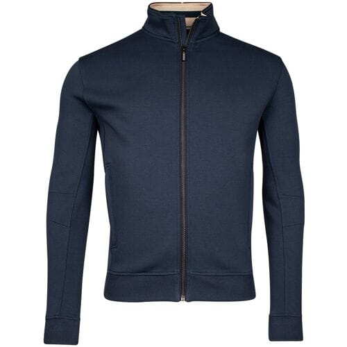 Baileys Vest Uni Color Sweat Cardigan Zip Dark Blue / male