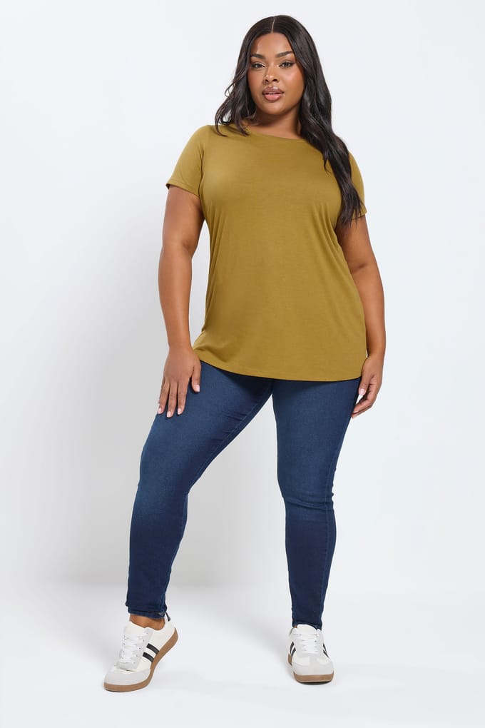 Yours Chartreuse Tshirt Met Korte Mouwen Size 58-60