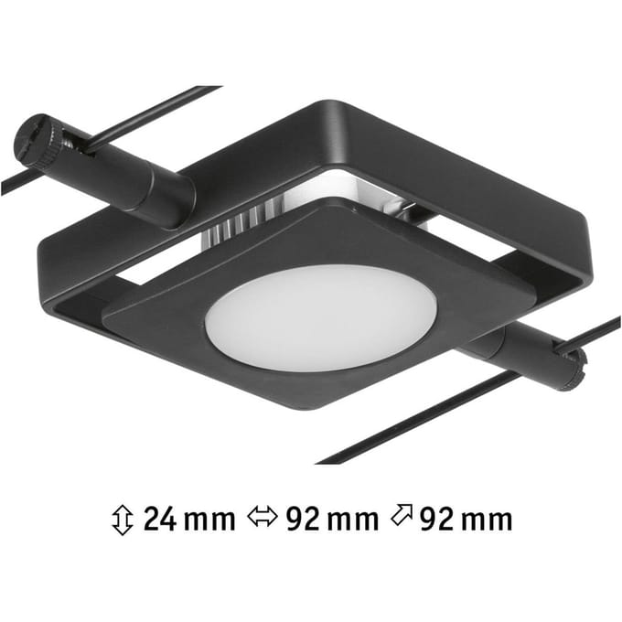 Paulmann 12V-kabelsysteem lamp 4.5 W LED Zwart (mat), Chroom