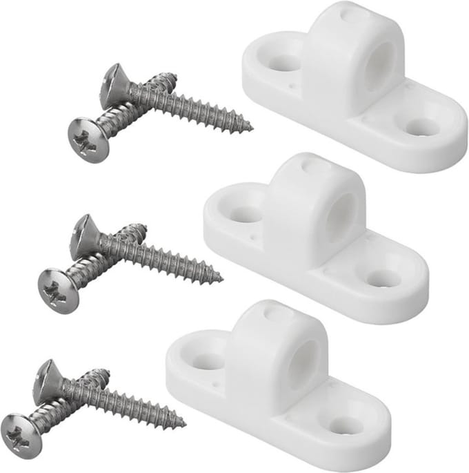 ProPlus Framebevestigingsoog verticaal kunststof - set van 3 stuks - inclusief RVS schroeven