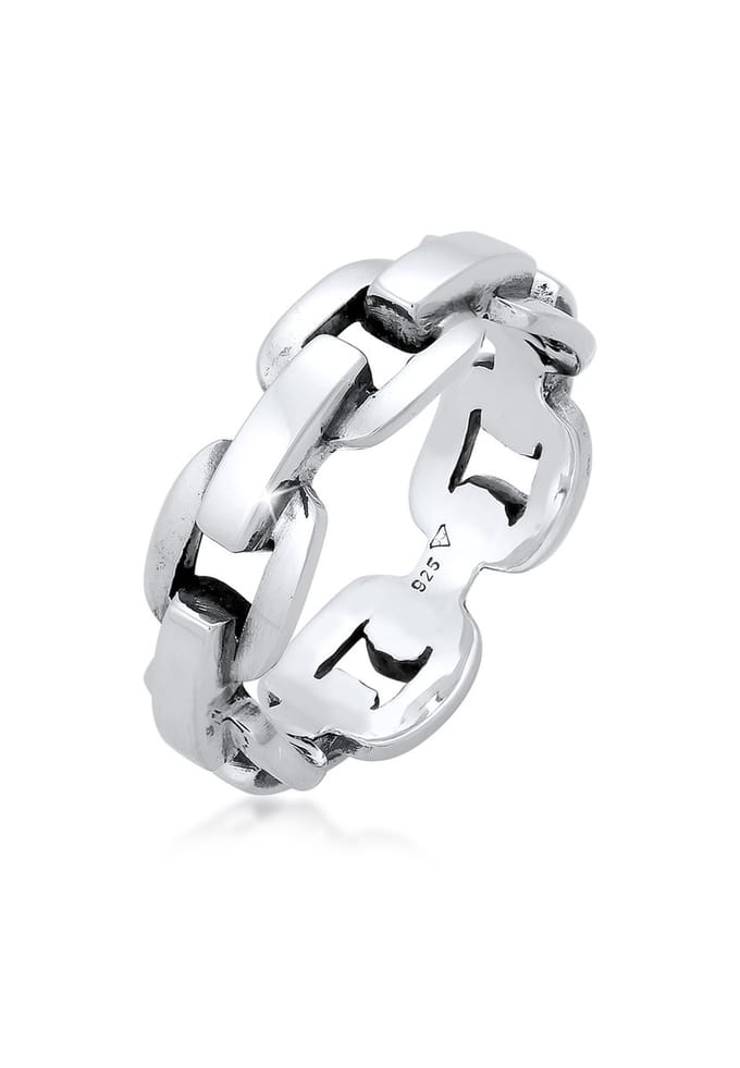KUZZOI - Ring - Herenketting Look Robuust in 925 Sterling Zilver - Heren