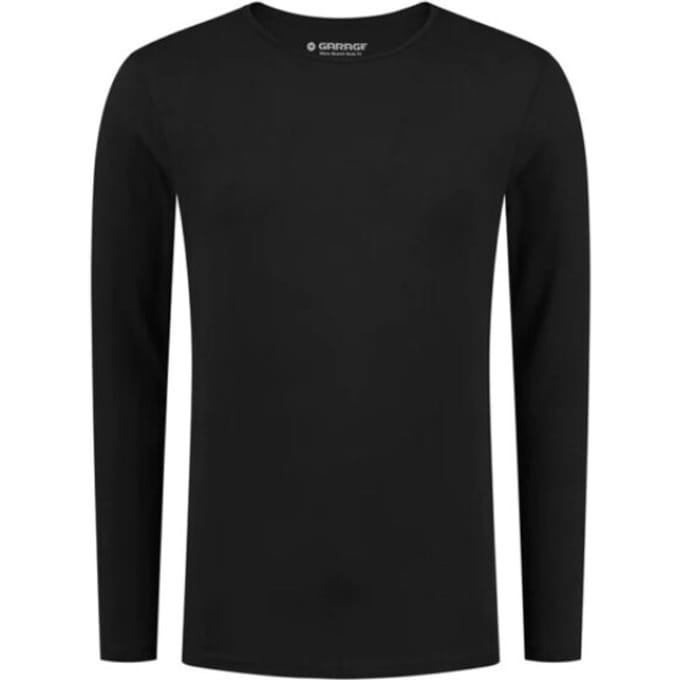 Garage Basic Longsleeve T-Shirt Stretch Zwart - Maat 3XL - Heren - Basic T-shirt