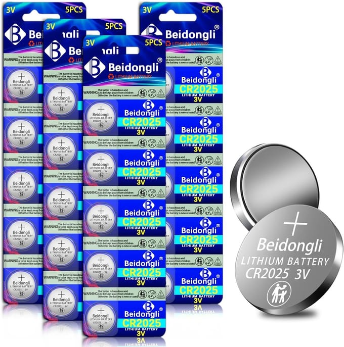 3V Lithium Knoopcellen CR2025 - 20 Stuks - Lange Levensduur en Hoge Energiecapaciteit