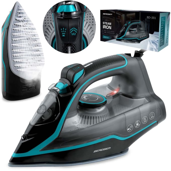 Stoomstrijkijzer 2600W Berdsen BD-331 keramische coating verticaal strijken