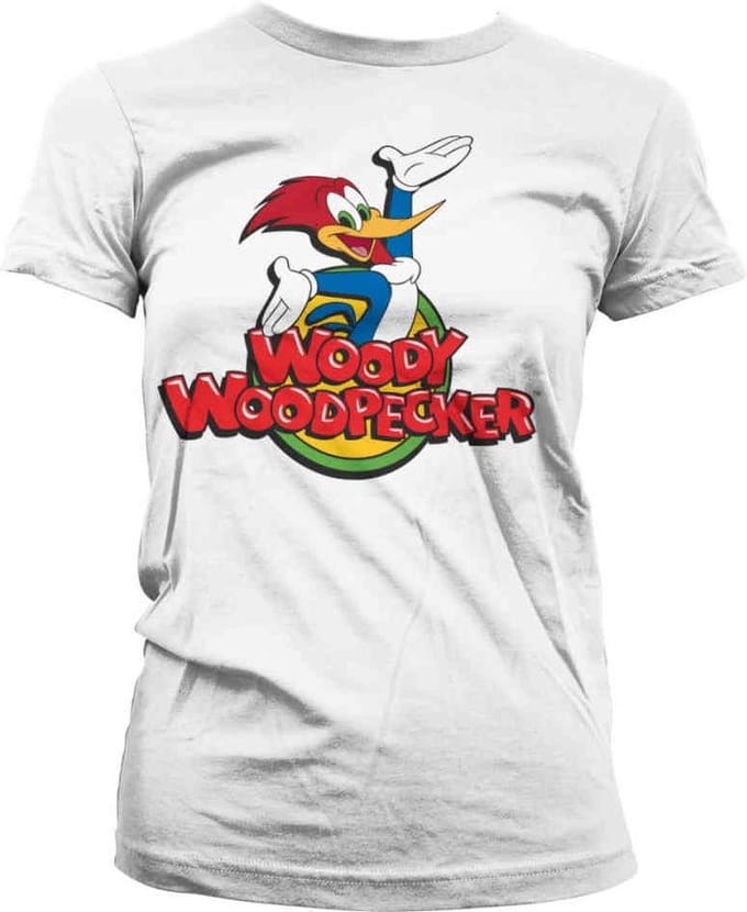 Woody Woodpecker Dames Tshirt -M- Classic Logo Wit