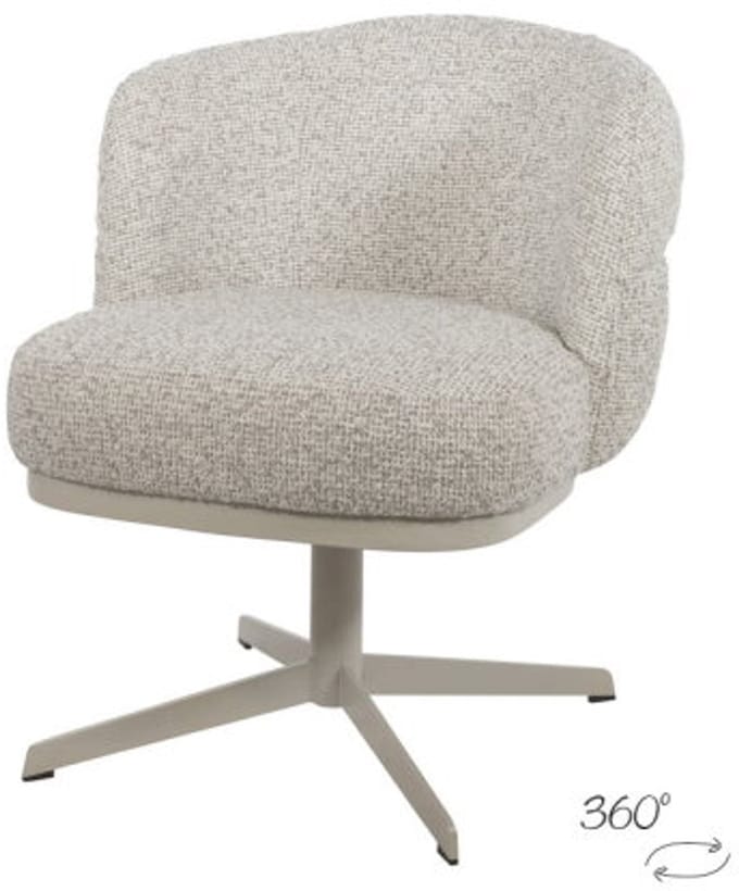 Eetkamerstoel Lopez - beige draaipoot 360 - Cuzco - Fog 3 - Star Collection