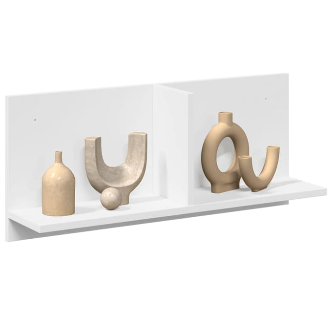 vidaXL - Wandkast - 70x16,5x30 - cm - bewerkt - hout - wit