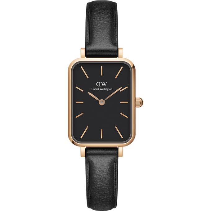 Daniel Wellington DW Watch Quadro Pressed Sheffield Black Rose Gold 20x26mm MIC