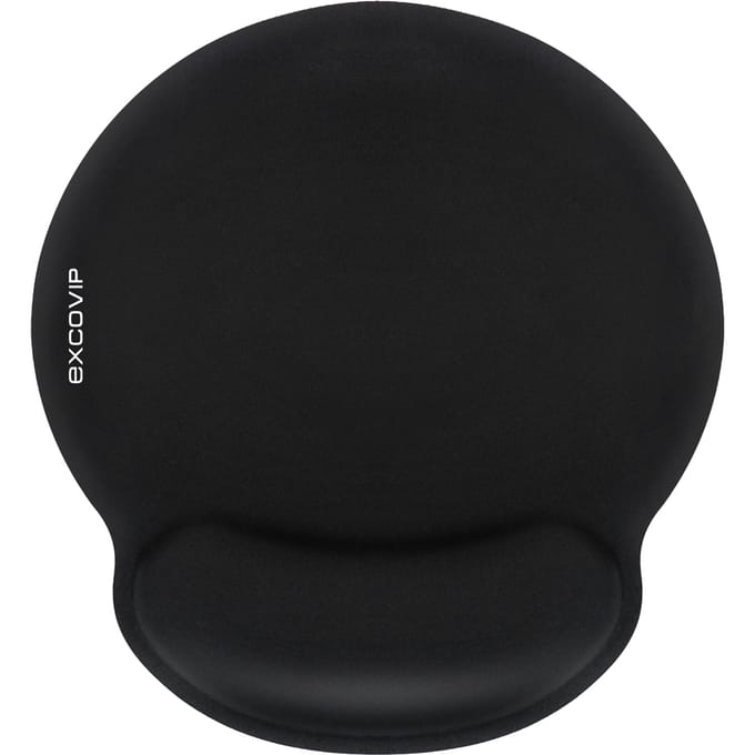 EXCO Ergonomische muismat met polssteun Rust Memory Foam Antislip rubberen basis Comfortabele muismat voor computer Kantoor Thuis Black