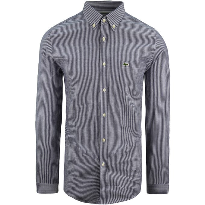 Lacoste Oxford regular fit heren blauw overhemd
